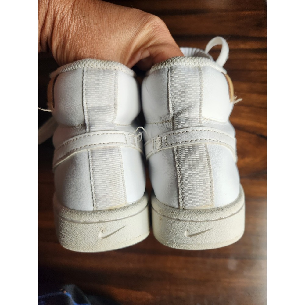 Nike Court Royale 2 Mid Triple White - Women's 6.5 White Leather shoes - Picture 11 of 13